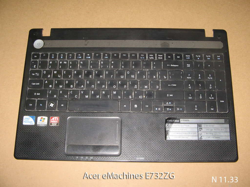 Клавиатура для ноутбука Acer eMachines E732ZG